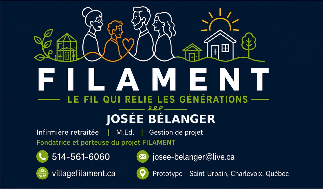 Carte d’affaires de Josée Bélanger — FILAMENT